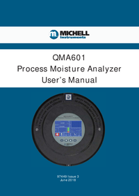 Thumbnail of document Manual - QMA601-SYS Analyzer with EExd Sampling System